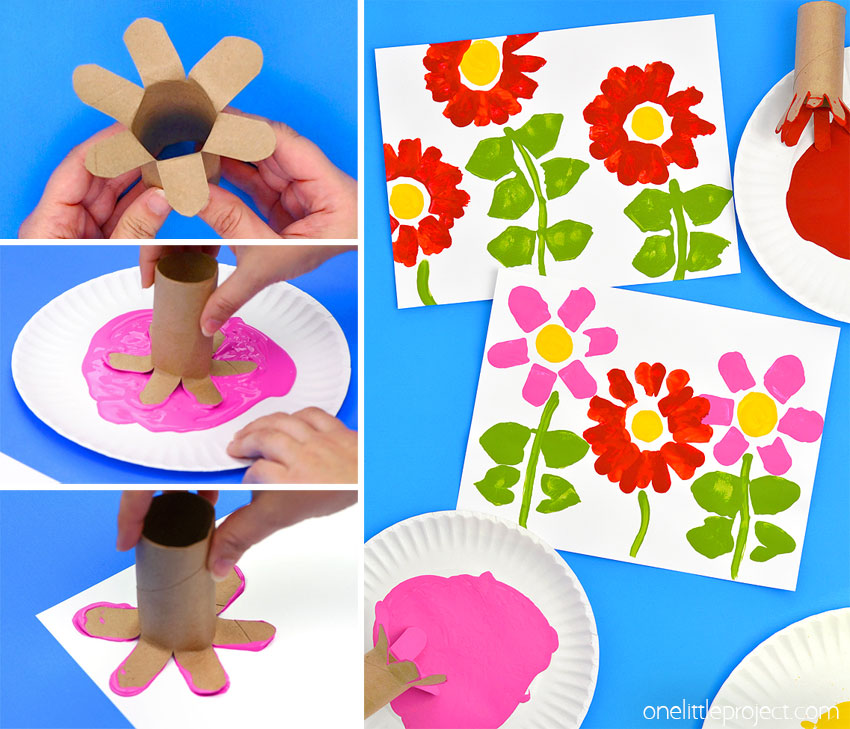How to make a paper roll flower painting