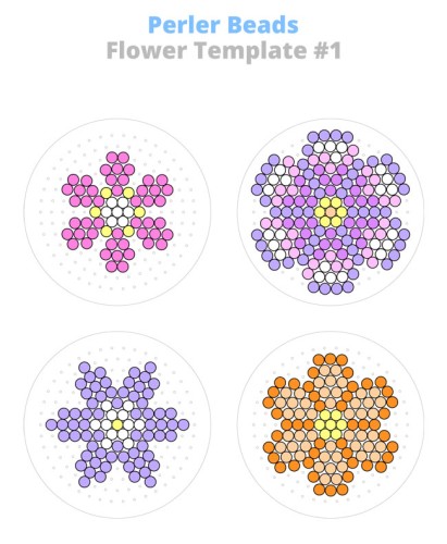 Perler bead flower template