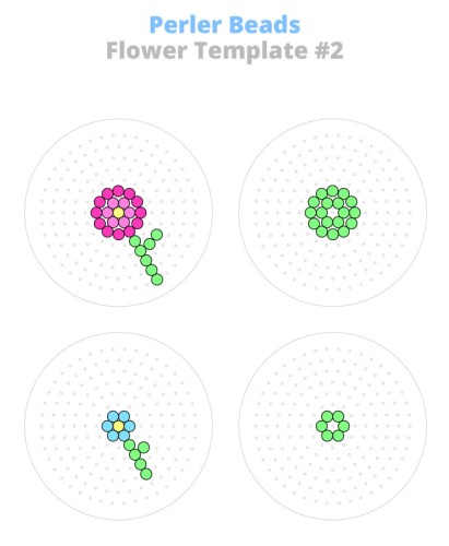 Perler bead flower template