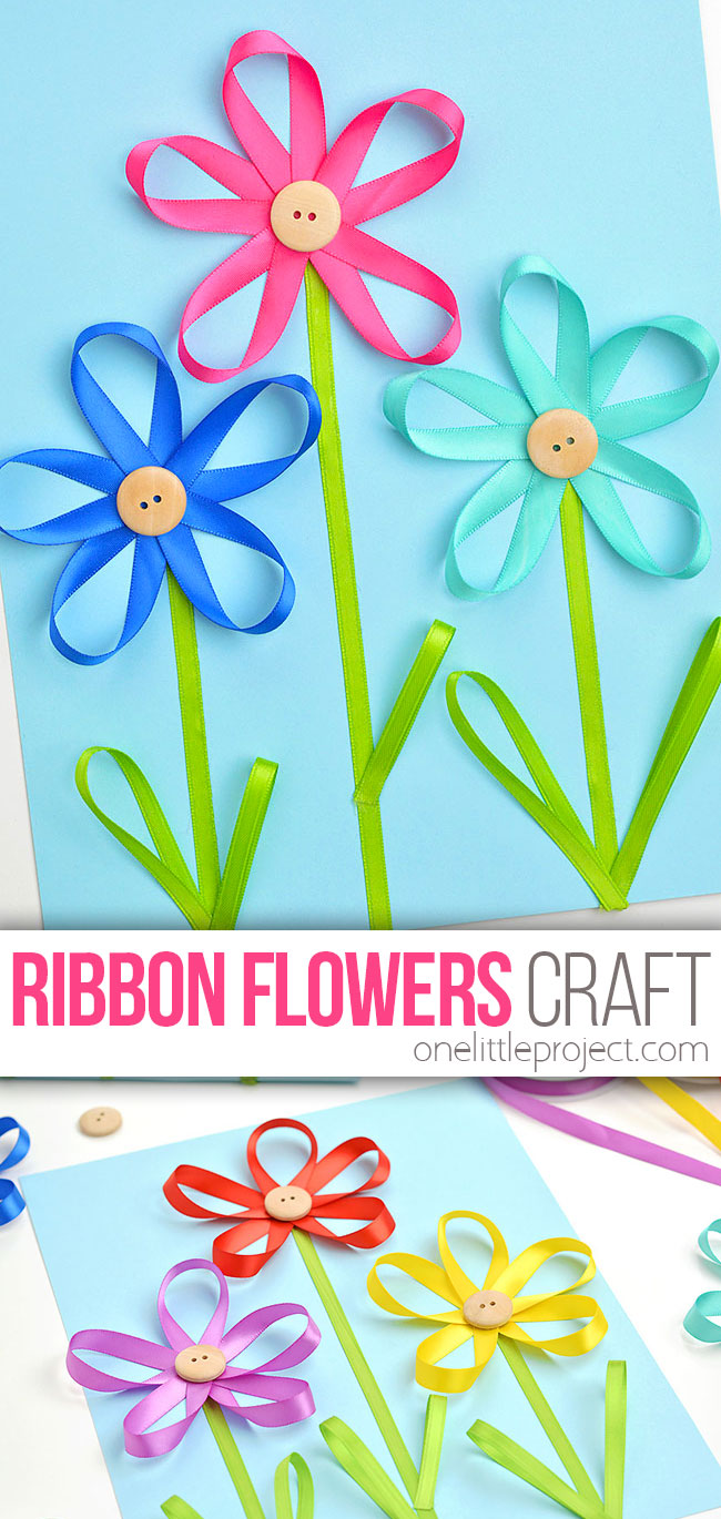 Easy ribbon flowers