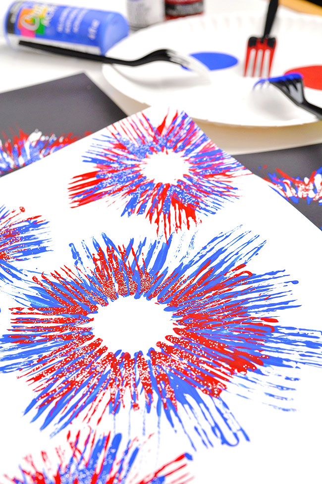 4th of July fireworks craft for kids