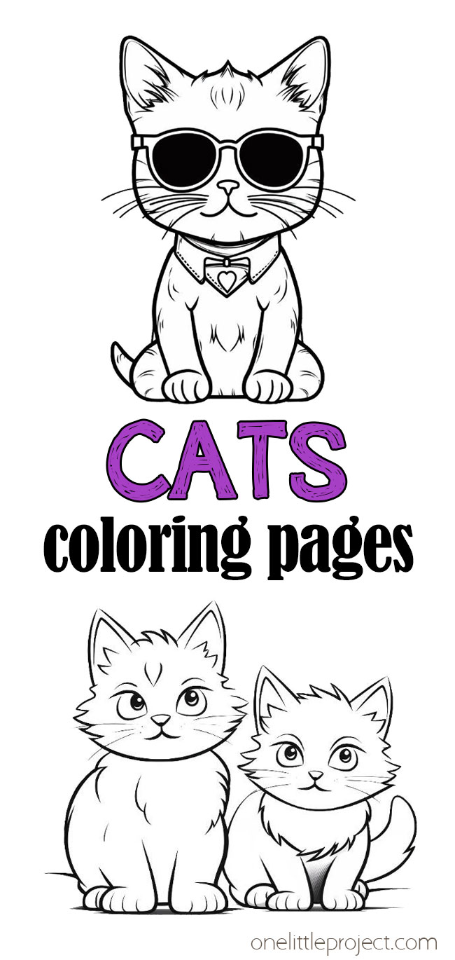 Free printable cat coloring pages 