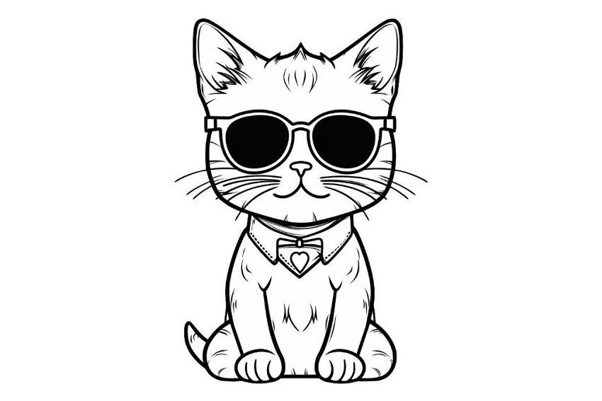 Free, printable cat coloring pages