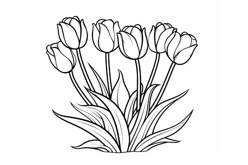 Free, printable flower coloring pages