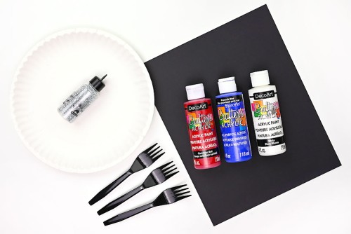 Fork Painted Fireworks Craft Supplies