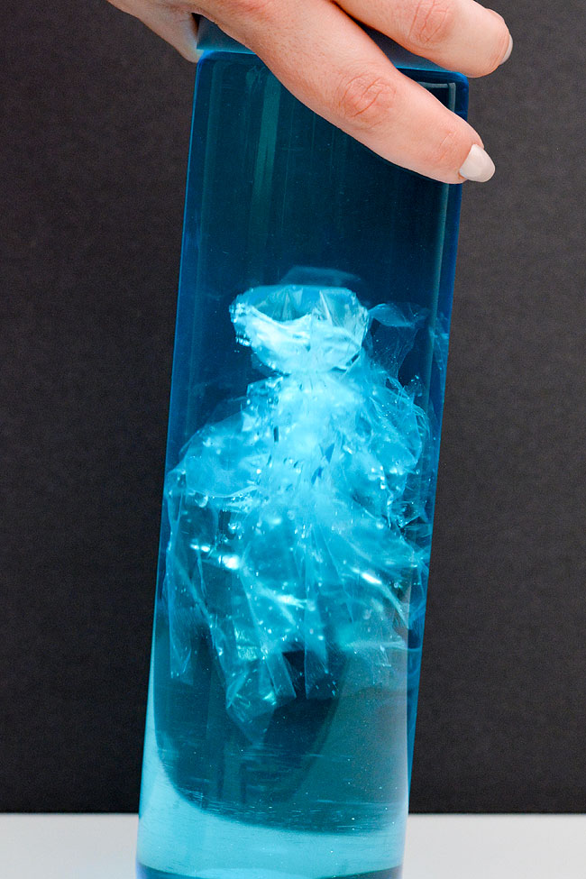 Floating jellyfish in a Bottle