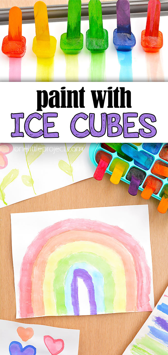 Ice painting easy craft for preschoolers and toddlers