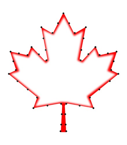 Free printable template to make maple leaf string art