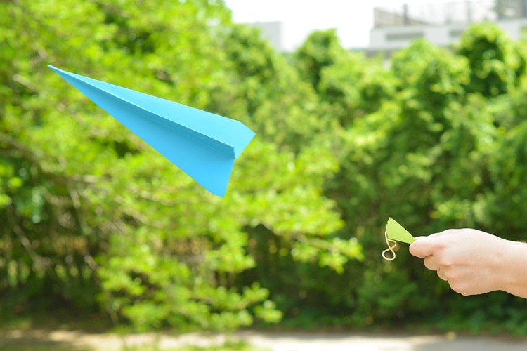 Paper airplane launcher