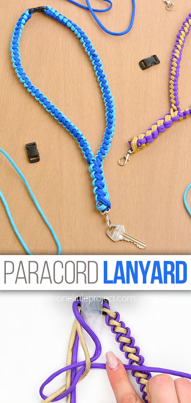 Paracord lanyard with a key