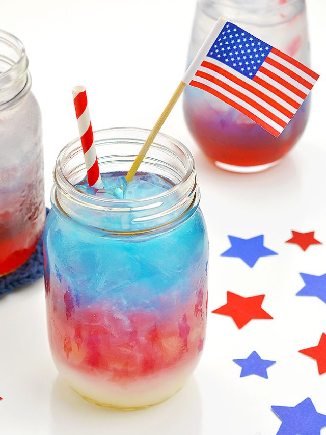 Red, White, and Blue Layered Drink