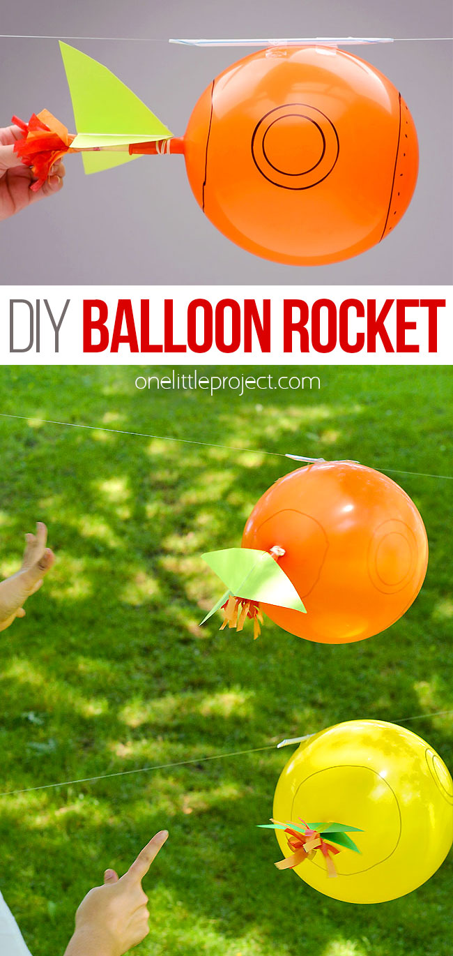 Easy DIY balloon rocket experiment