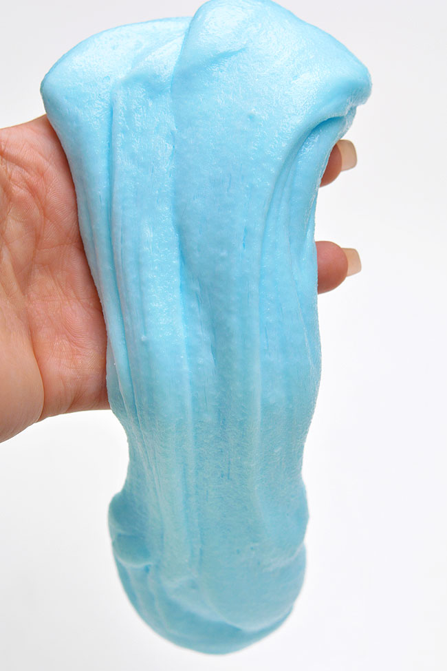 Fluffy and soft blue cloud slime