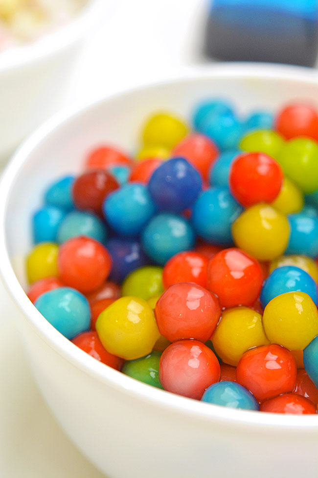 A bowl of DIY water beads