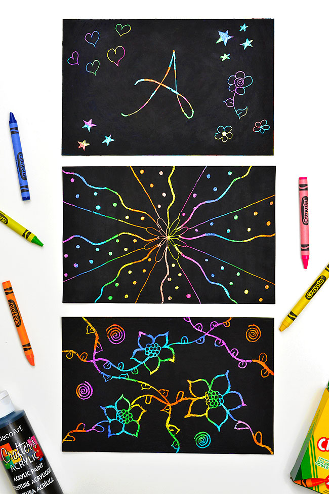 Fun patterns and ideas to make with scratch art