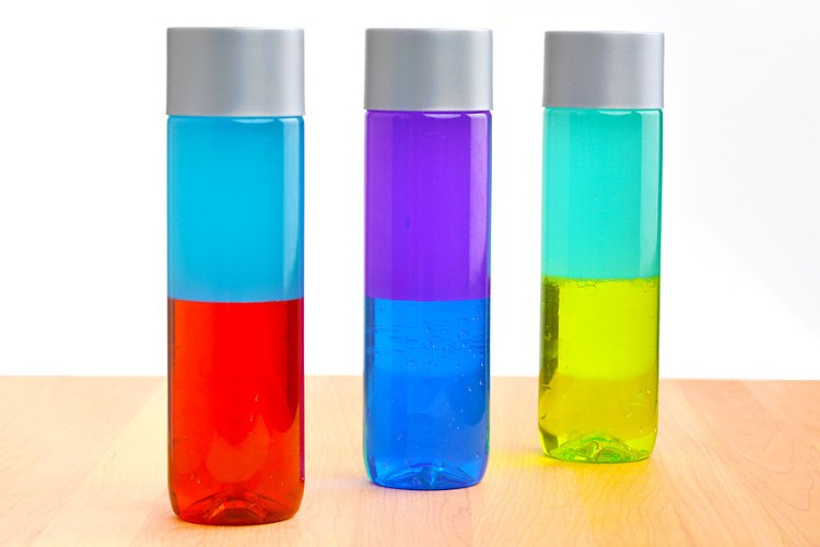 Colour changing sensory bottles