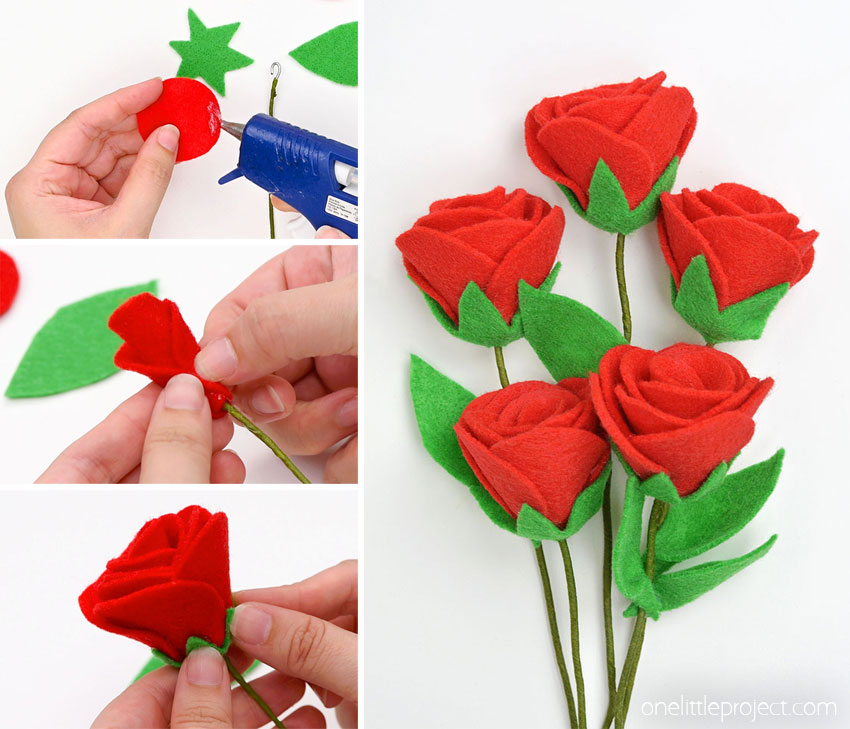 How to make felt roses