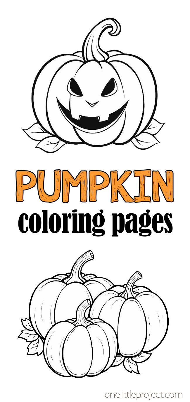 Free printable downloadable pumpkin coloring pages