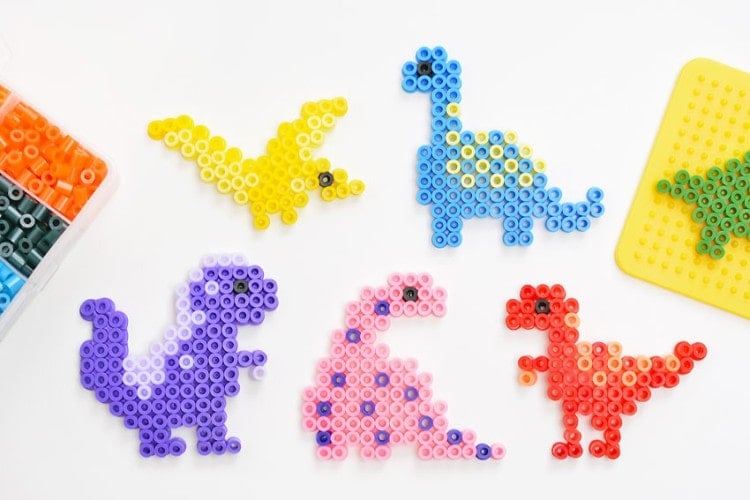 Dinosaur Perler Beads Dinosaur Perler bead patterns