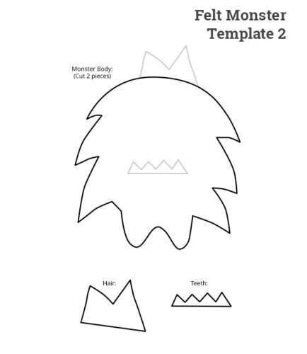 Tentacle felt monster pattern
