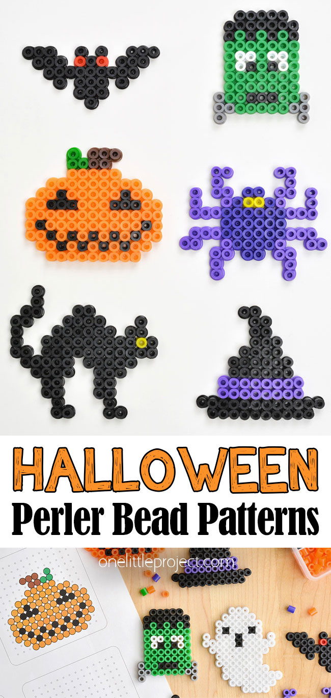 Free, printable Halloween Perler bead patterns