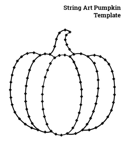 Free printable template used to make pumpkin string art