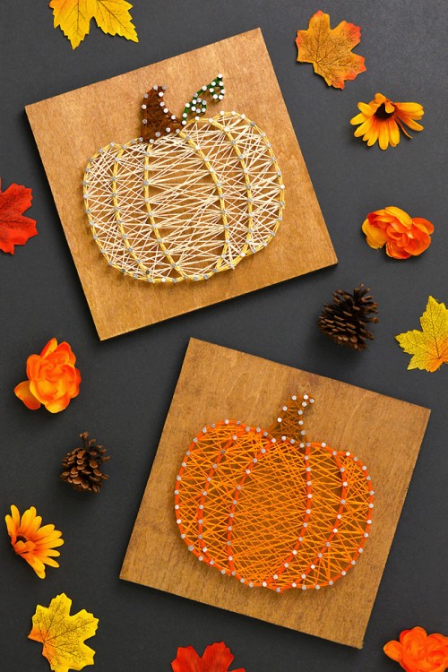Halloween Craft - Pumpkin String Art