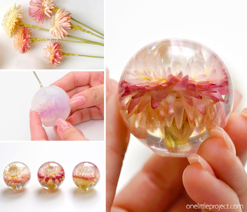 How to preserve flowers in resin