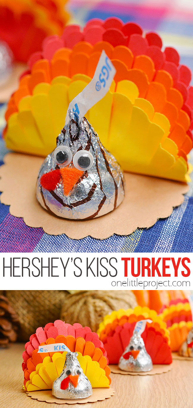Hershey's Kiss chocolate turkeys