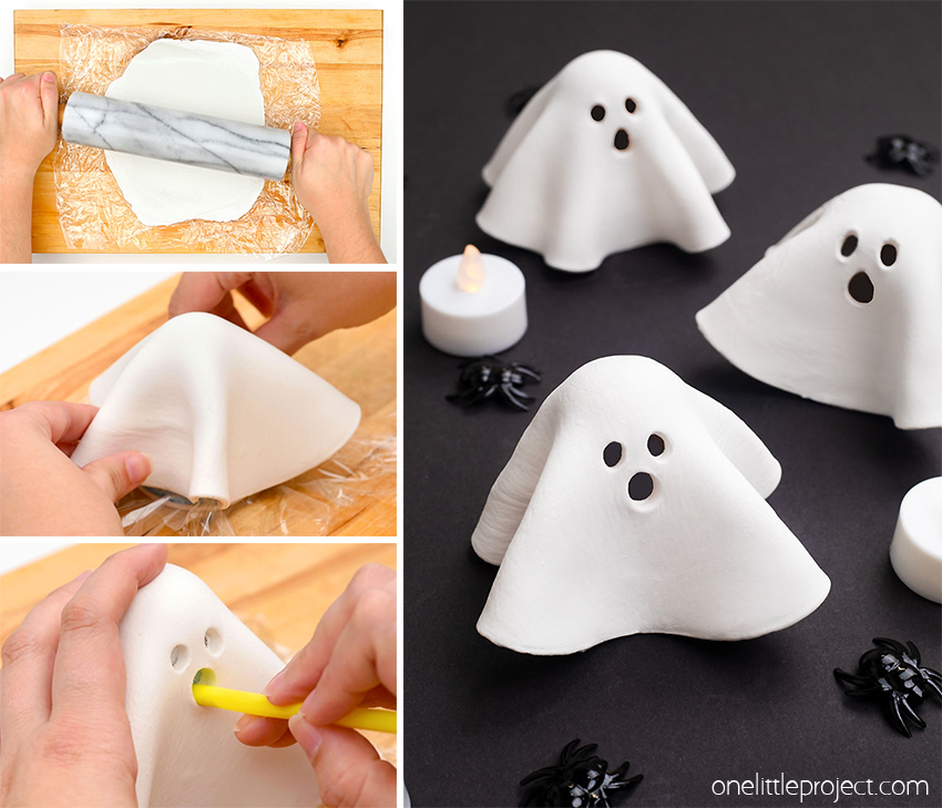 How to make a ghost tea light holder