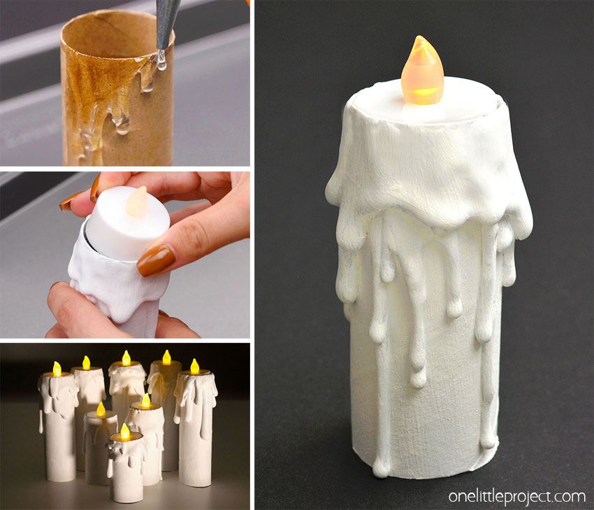 How to make candles out of toilet paper rolls