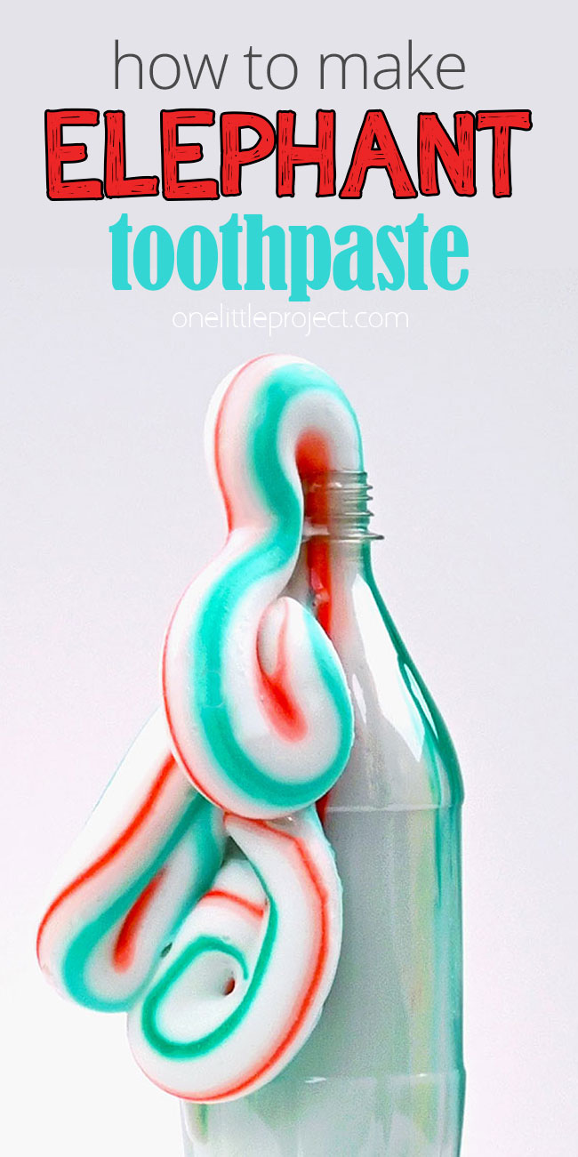 Elephant toothpaste easy science experiment for kids