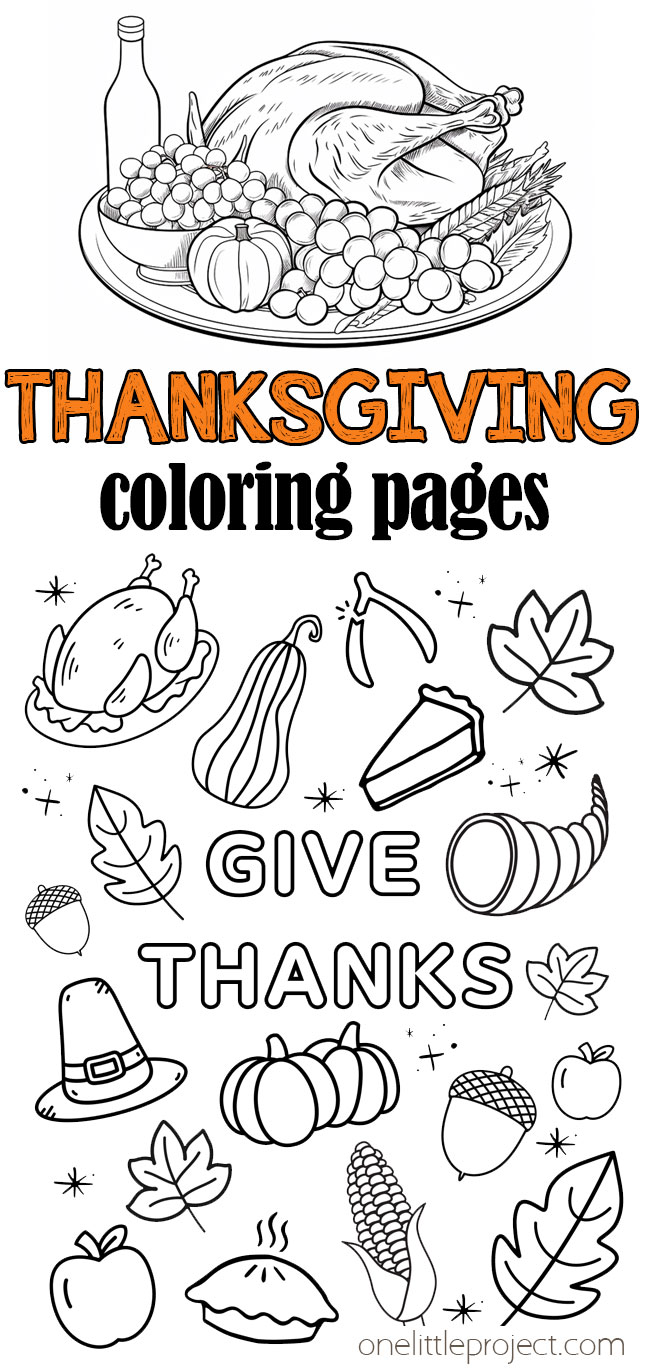 Free printable Thanksgiving coloring pages