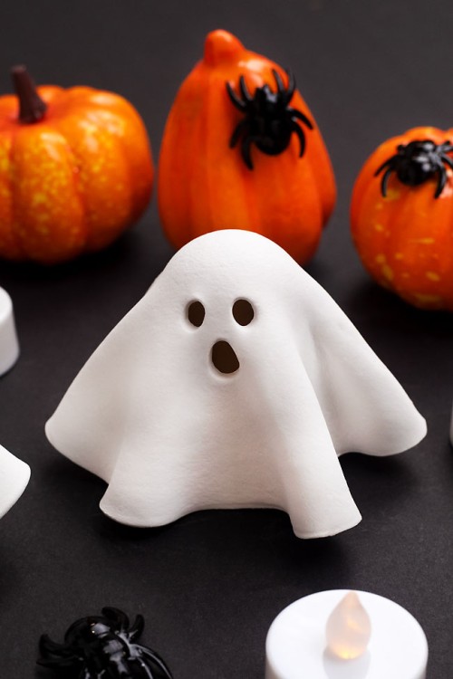Halloween Craft Ideas - Ghost Tealight
