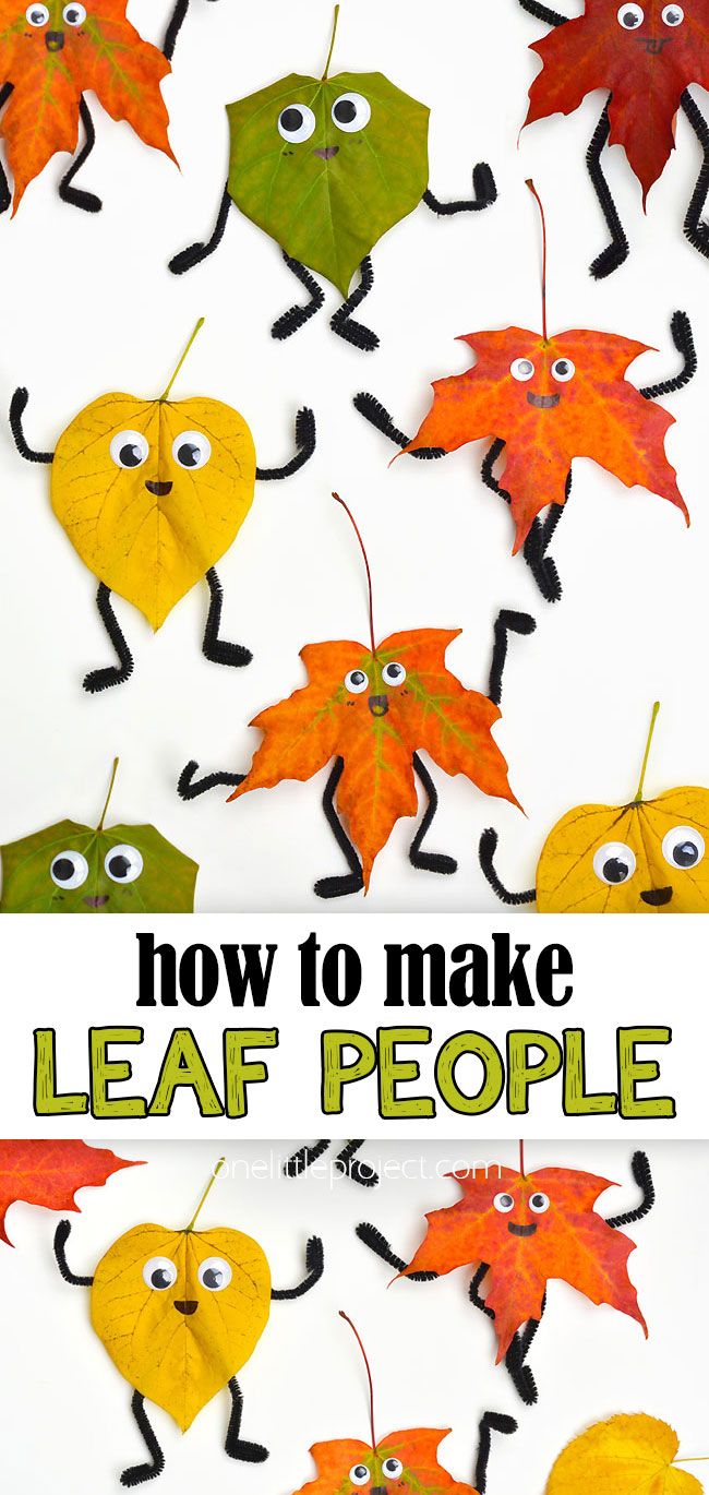 Leaf people art project