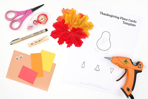 Thanksgiving Place Cards Supplies