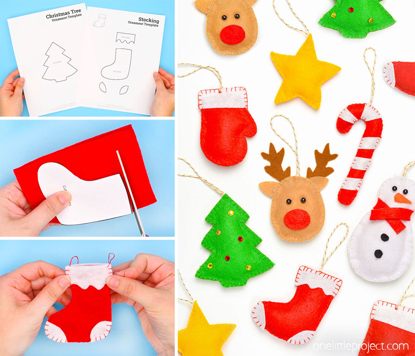 How to make a felt Christmas ornament