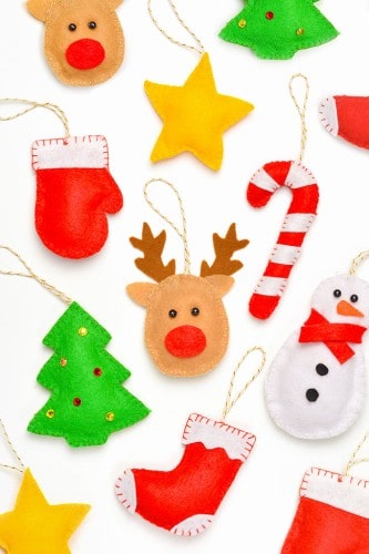 DIY Felt Ornaments | 7 Free, Printable Felt Ornament Patterns