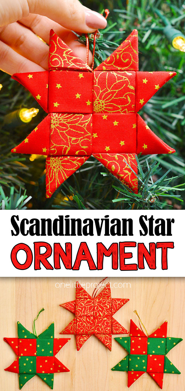 No sew Scandinavian star ornament tutorial