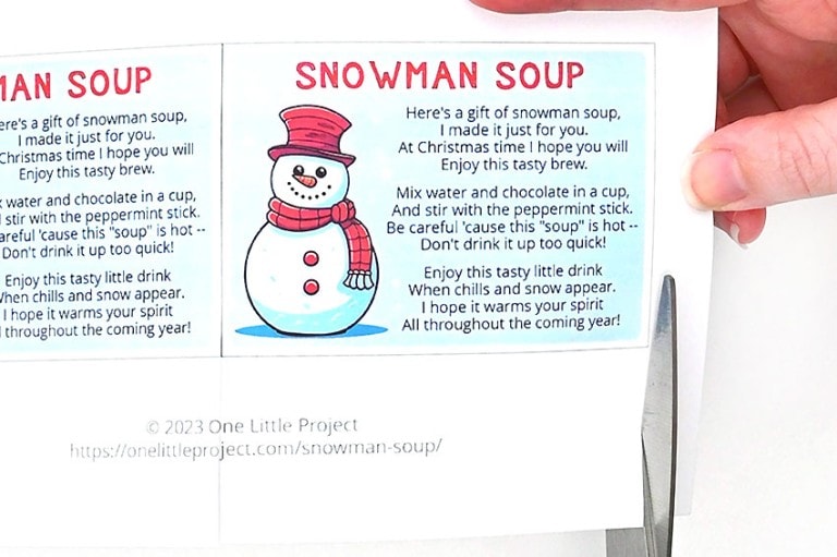 Snowman Soup FREE Snowman Soup Printable