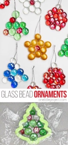 Glass Bead Ornaments | DIY Christmas Ornaments Using Glass Gems