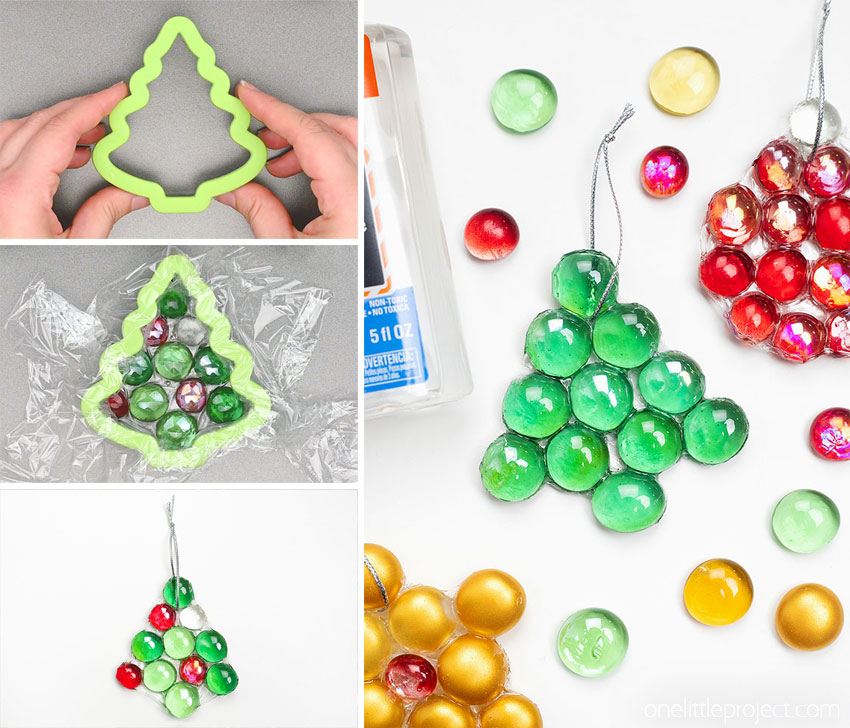 DIY glass bead Christmas ornaments