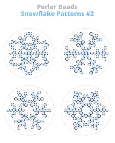 Free patterns for making Perler bead snowflake designs