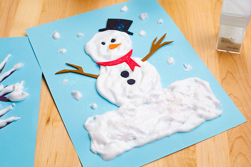 DIY Sparkly Puffy Snow Paint for Kids - Life is Sweeter By Design