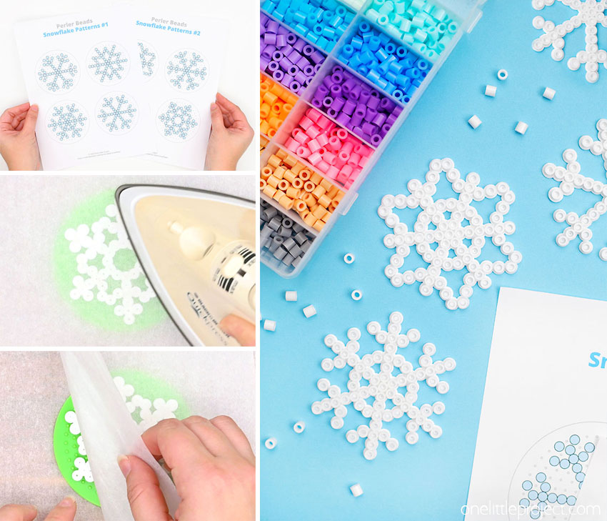 DIY snowflake Perler beads