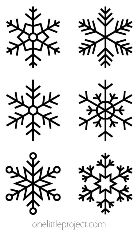 Winter Craft Printables - Snowflake Templates