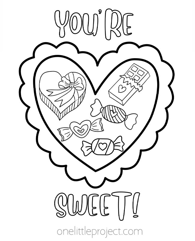 Sweet treats coloring page