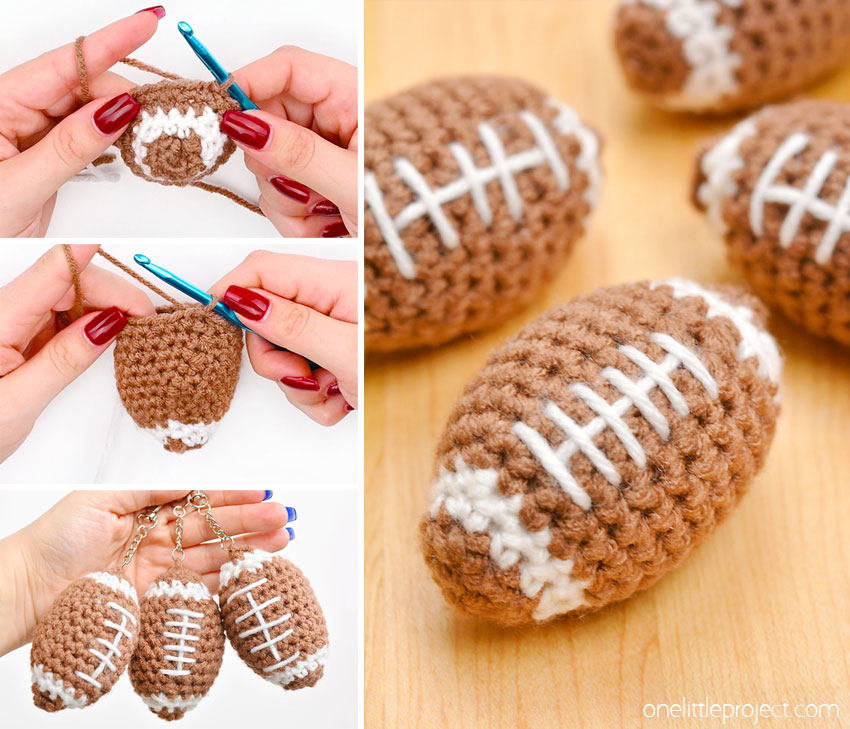 DIY crochet football