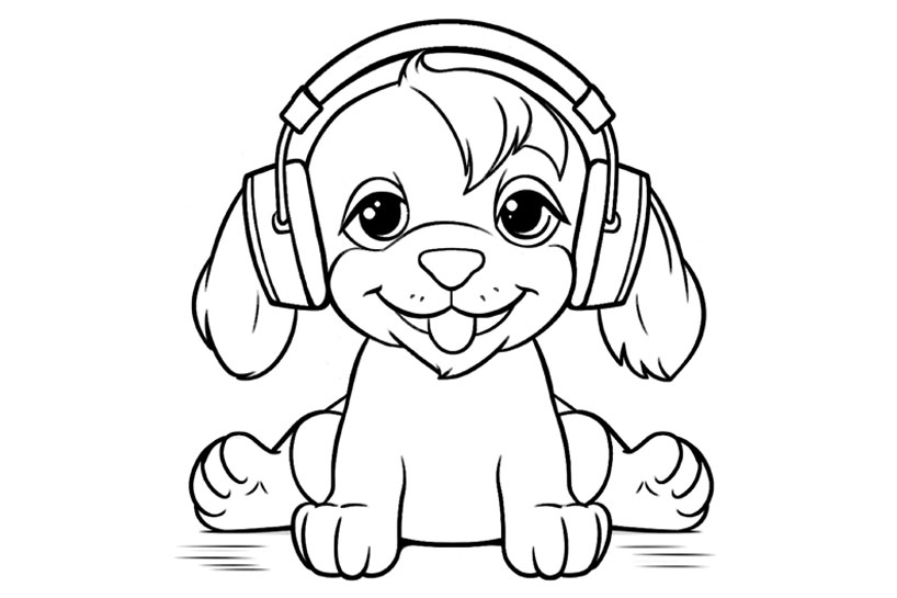 Free printable dog coloring pages
