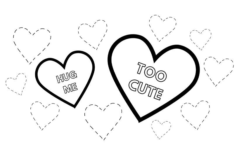 Free, printable heart coloring pages